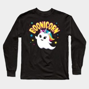 Cute Boonicorn Unicorn Ghost Halloween T Shirt Long Sleeve T-Shirt